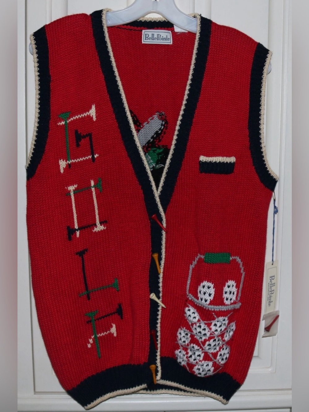 Women's BellePointe Golf Theme Sweater Vest - Size Medium - New with Tags